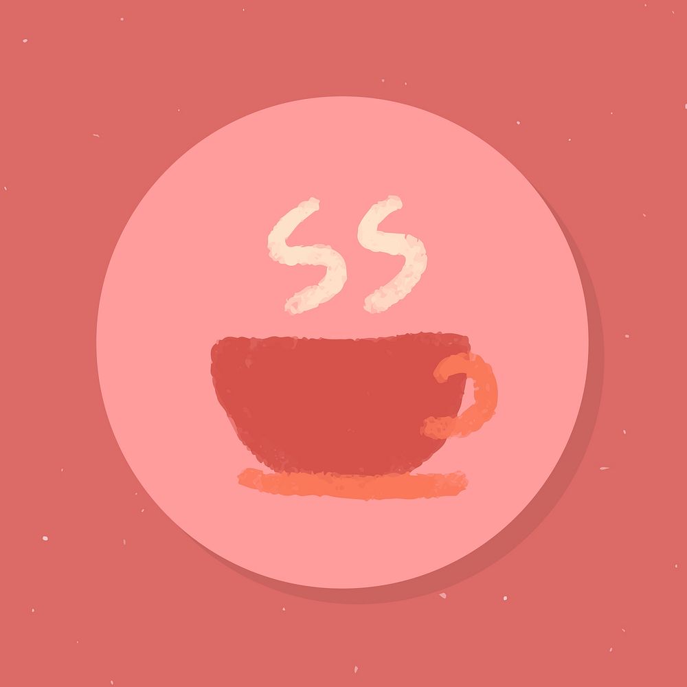 Instagram story highlight hot drink icon vector