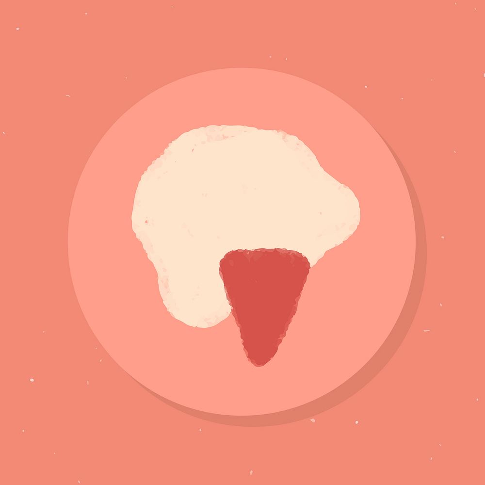 Instagram story highlight ice cream cone icon vector