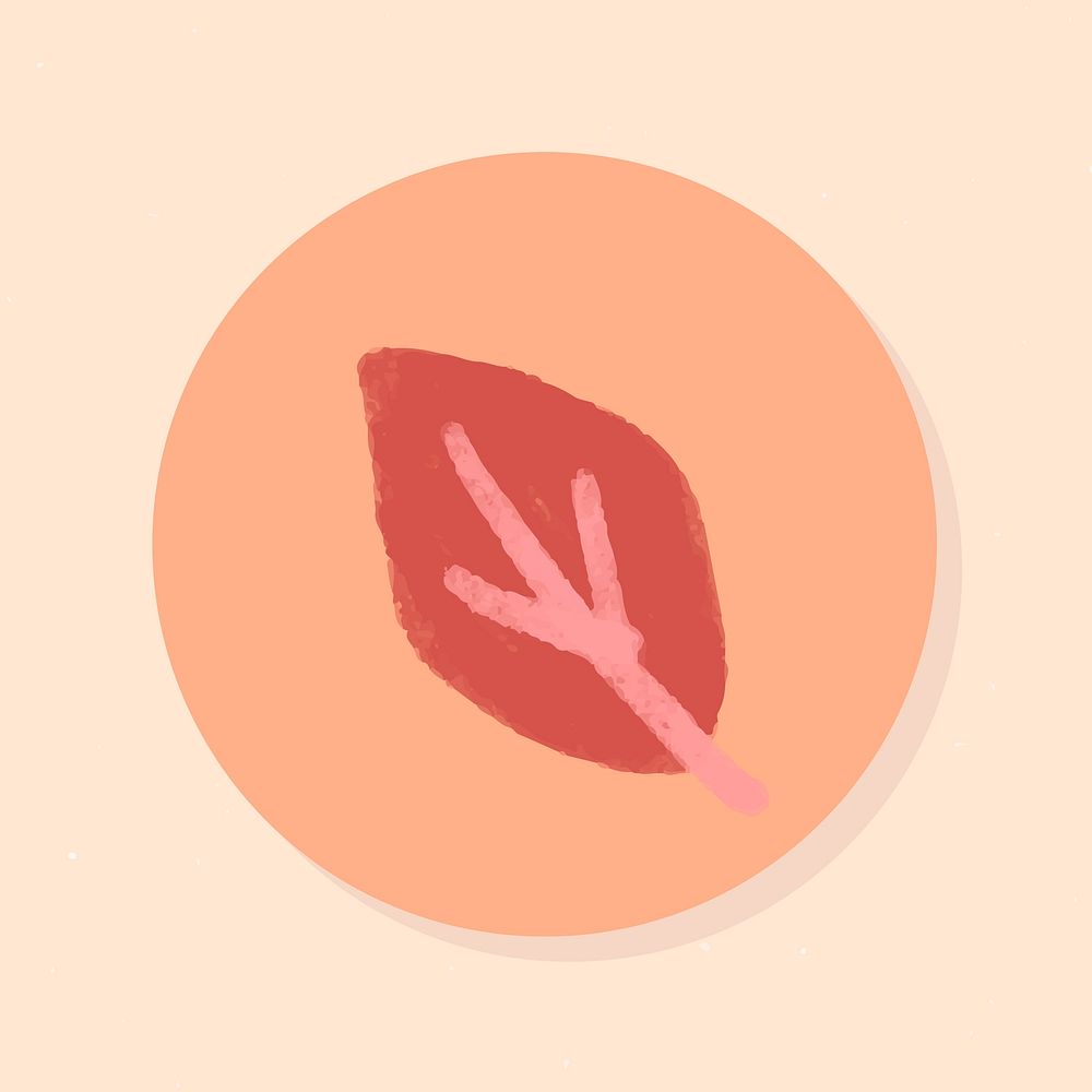 Instagram story highlight leaf icon vector