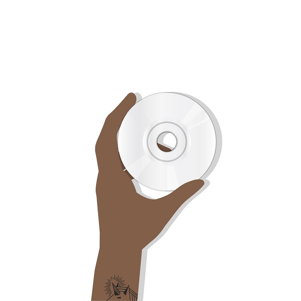Illustration of a hand holding a disc