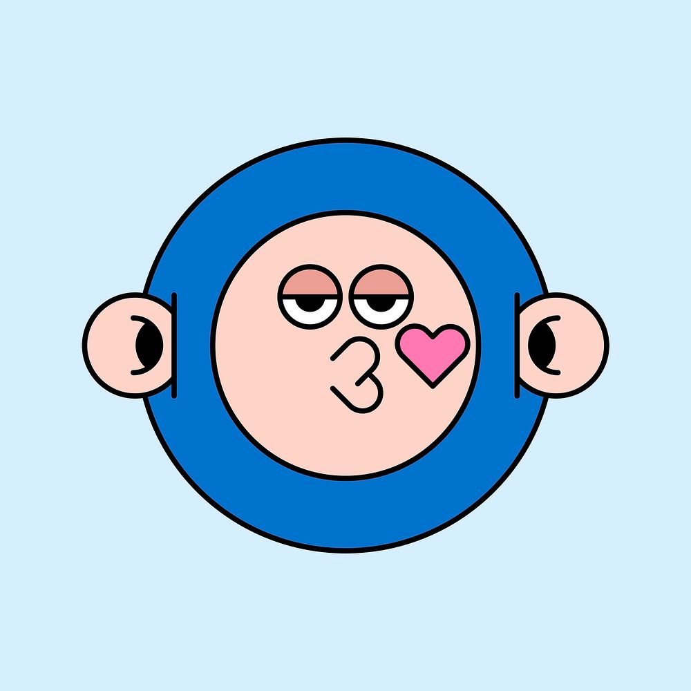 Funky monkey monster emoji sticker