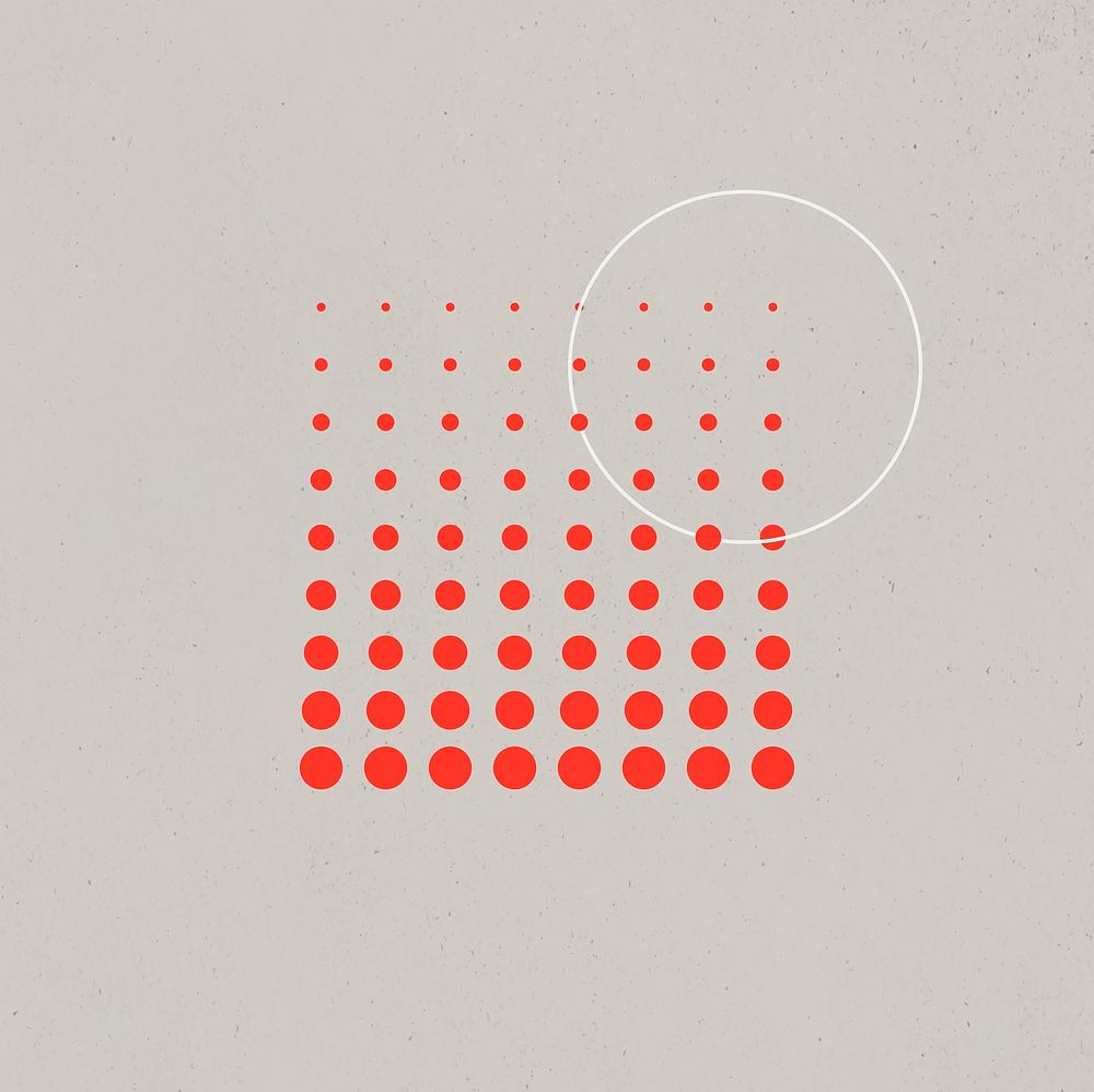 Abstract red circle squared badge vector
