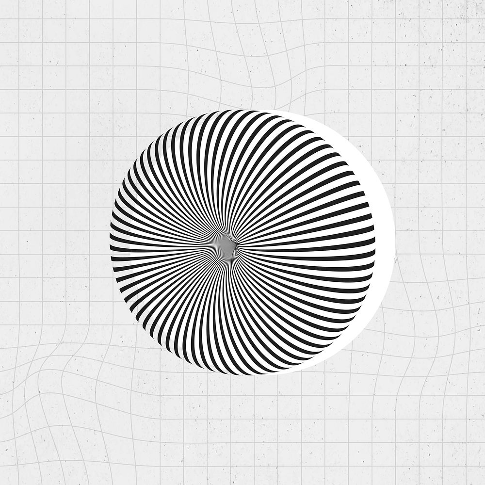 Black torus 3D shape vector