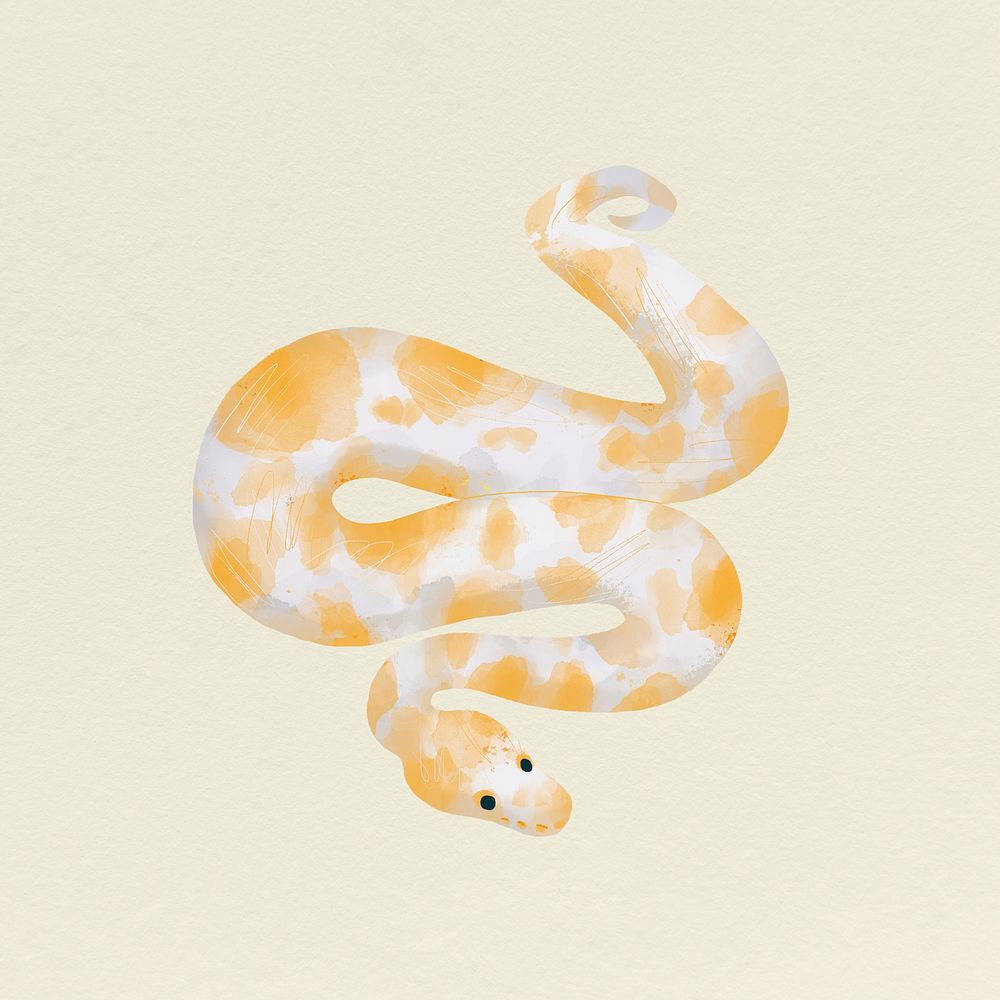 Ball Python on a beige background template