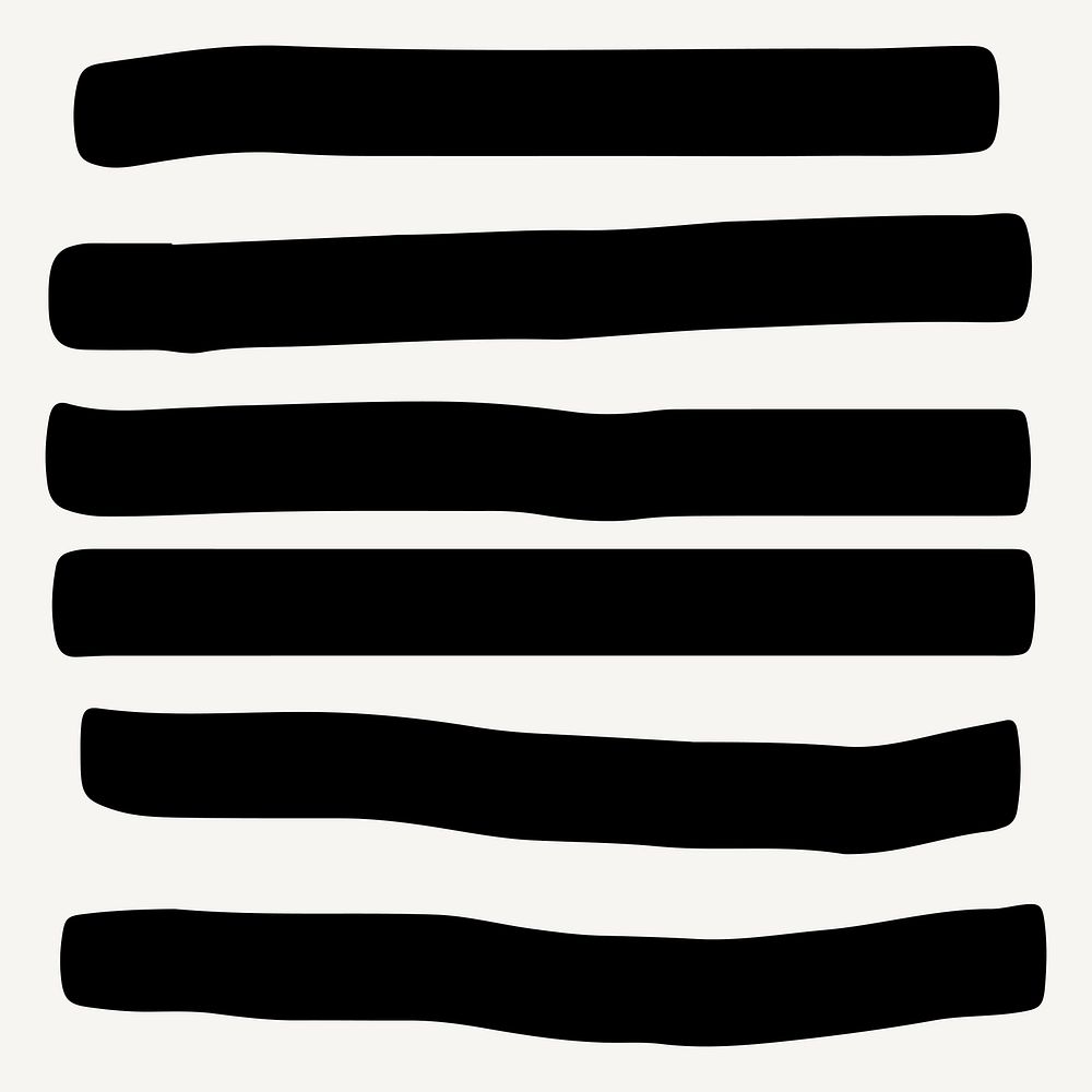 Black and white single line stroke vector
