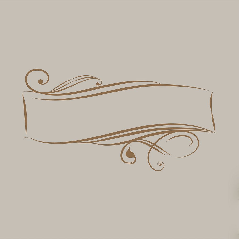 Decorative calligraphic ornament banner vector | Free Vector - rawpixel