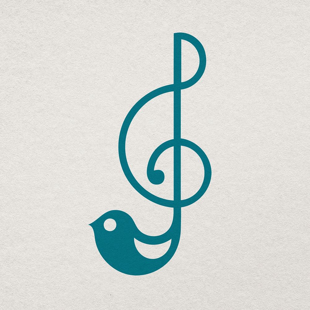 Sol key musical note icon psd minimal design