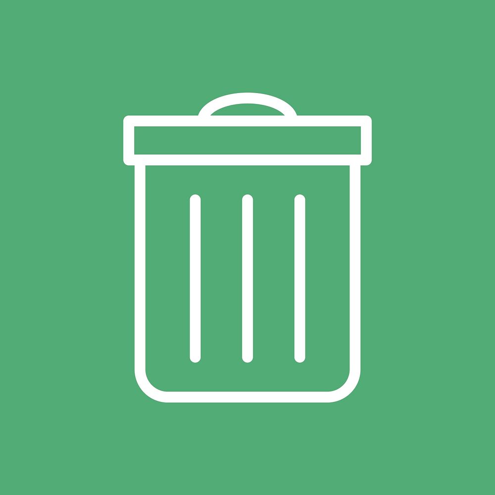 Trash can icon psd for business in simple line