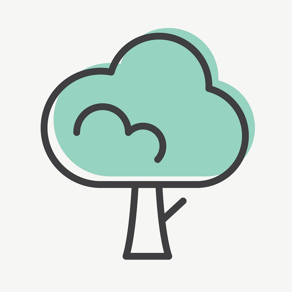 Tree icon vector  for business in simple line
