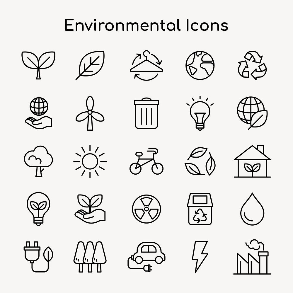 Environmental icons psd business simple | Premium PSD - rawpixel