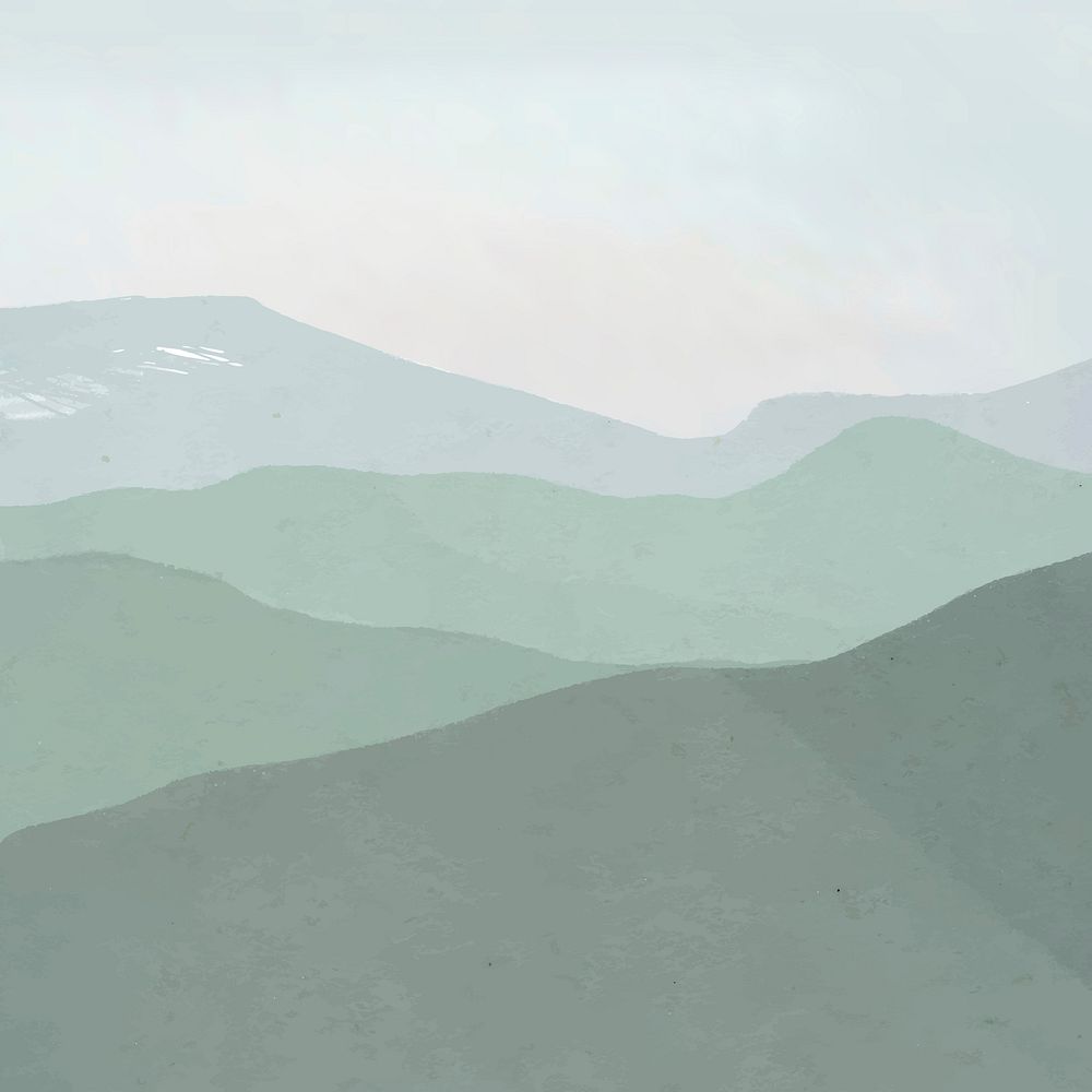 Background vector of green mountain range landscape illustration