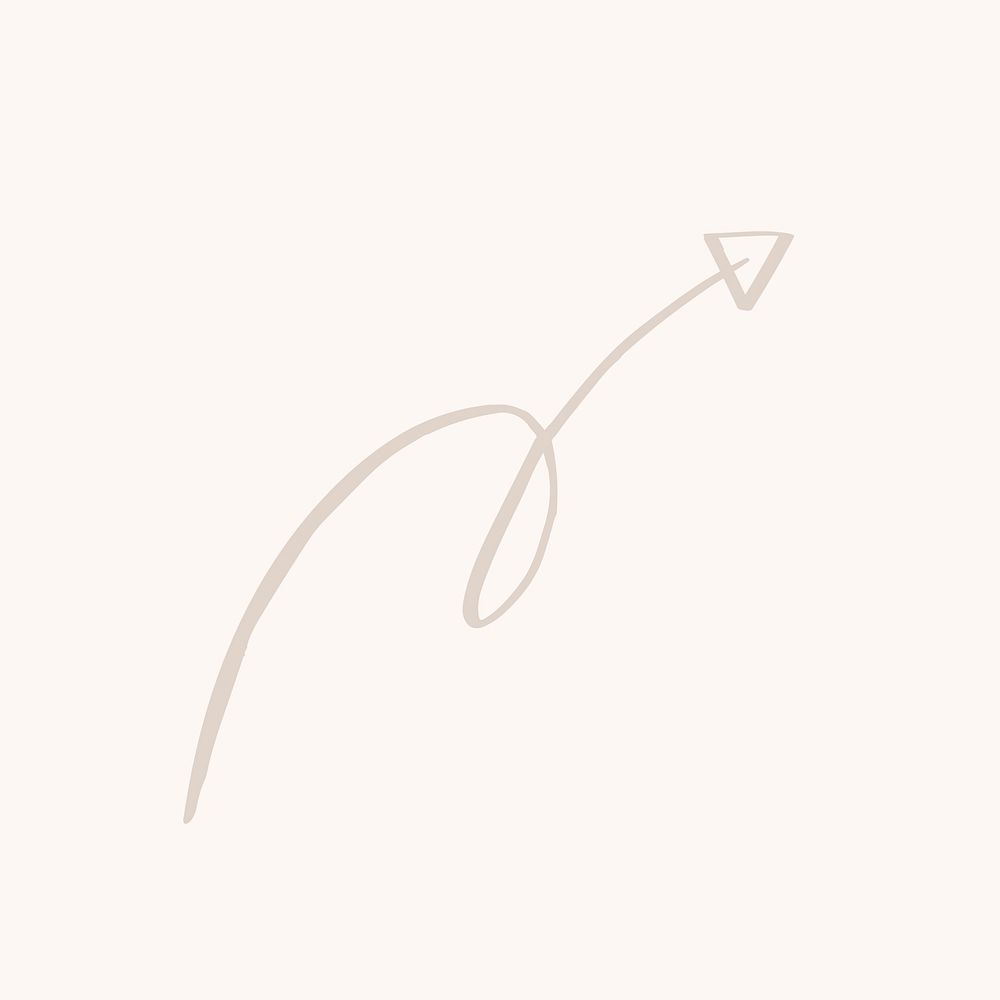 Gray doodle reverse arrow illustration