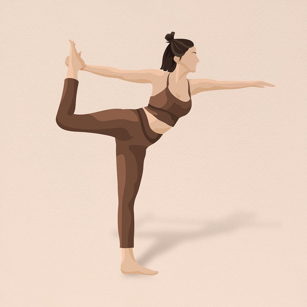 Yoga dancer pose vector minimal illustration