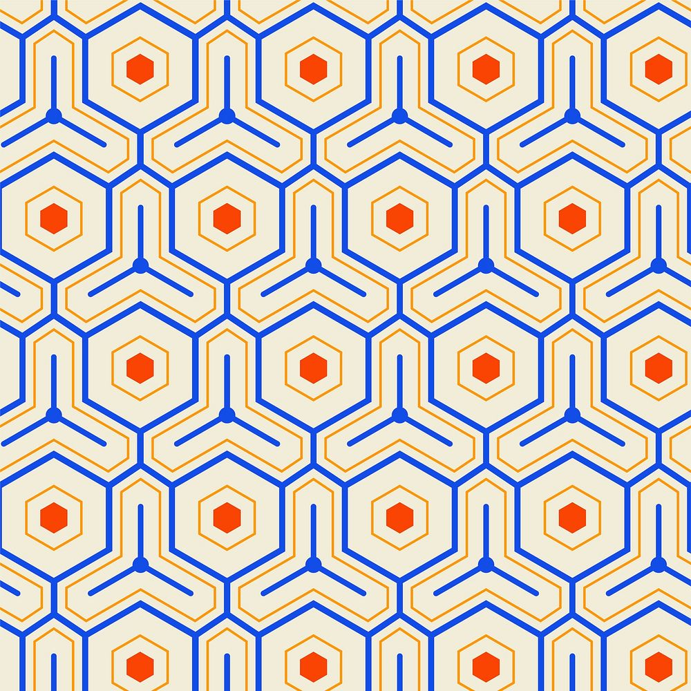 Vintage geometric pattern inspired by The Grammar of Ornament 