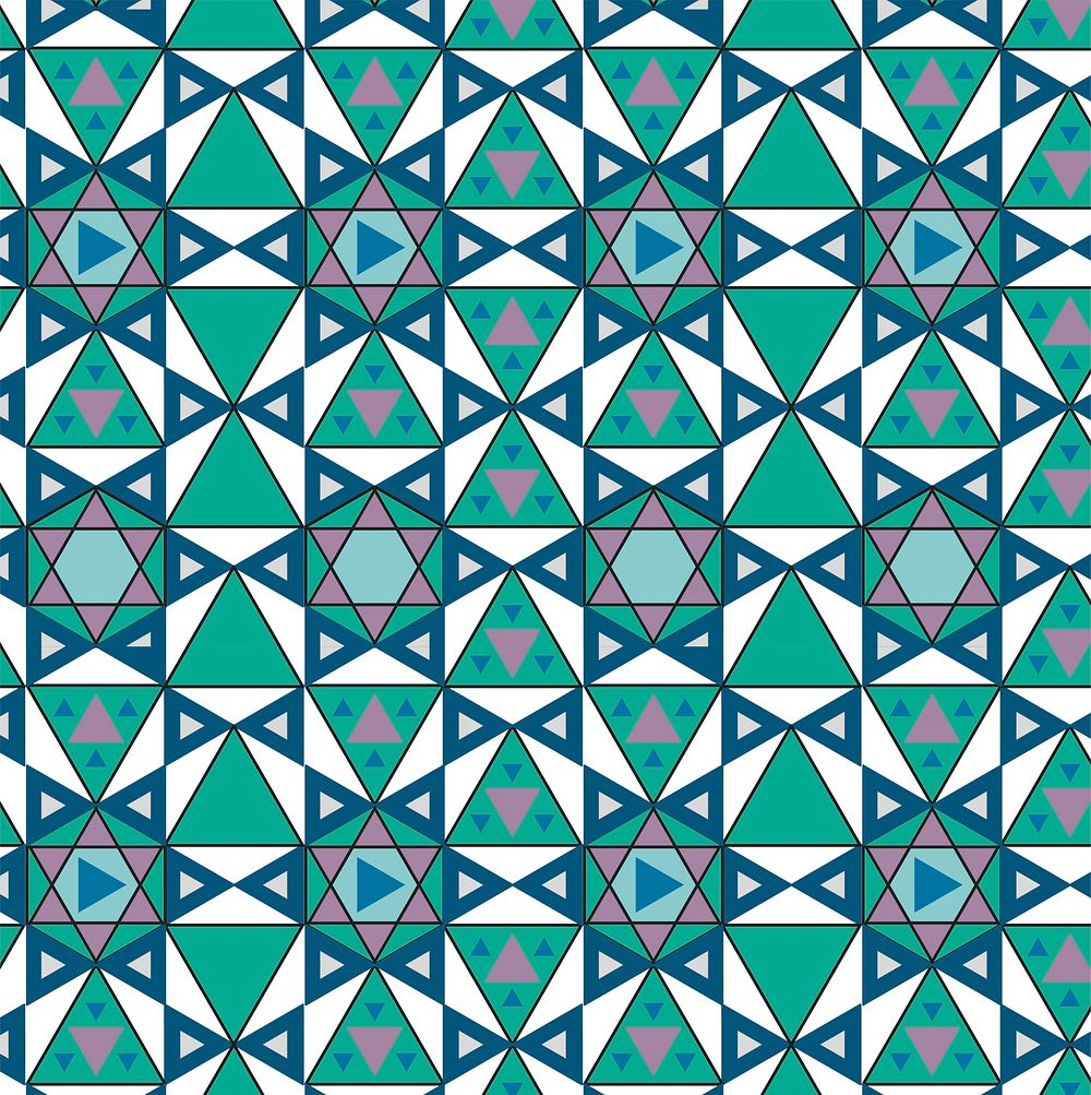 Vintage geometric pattern inspired by The Grammar of Ornament