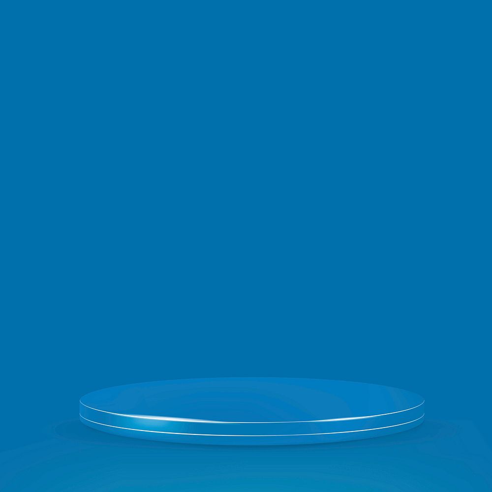 3D rendering product display vector in blue tone