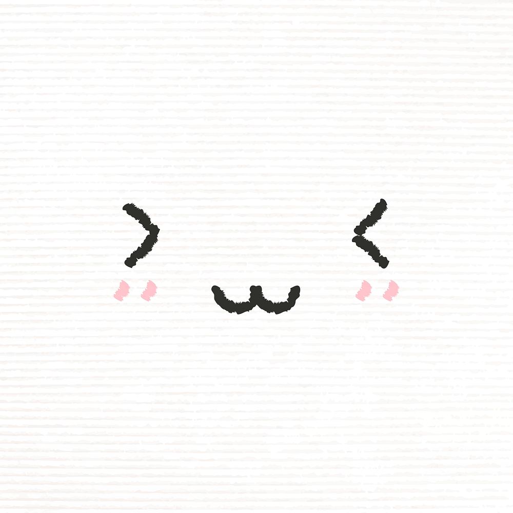 Cute emoticon design element psd with smiling face
