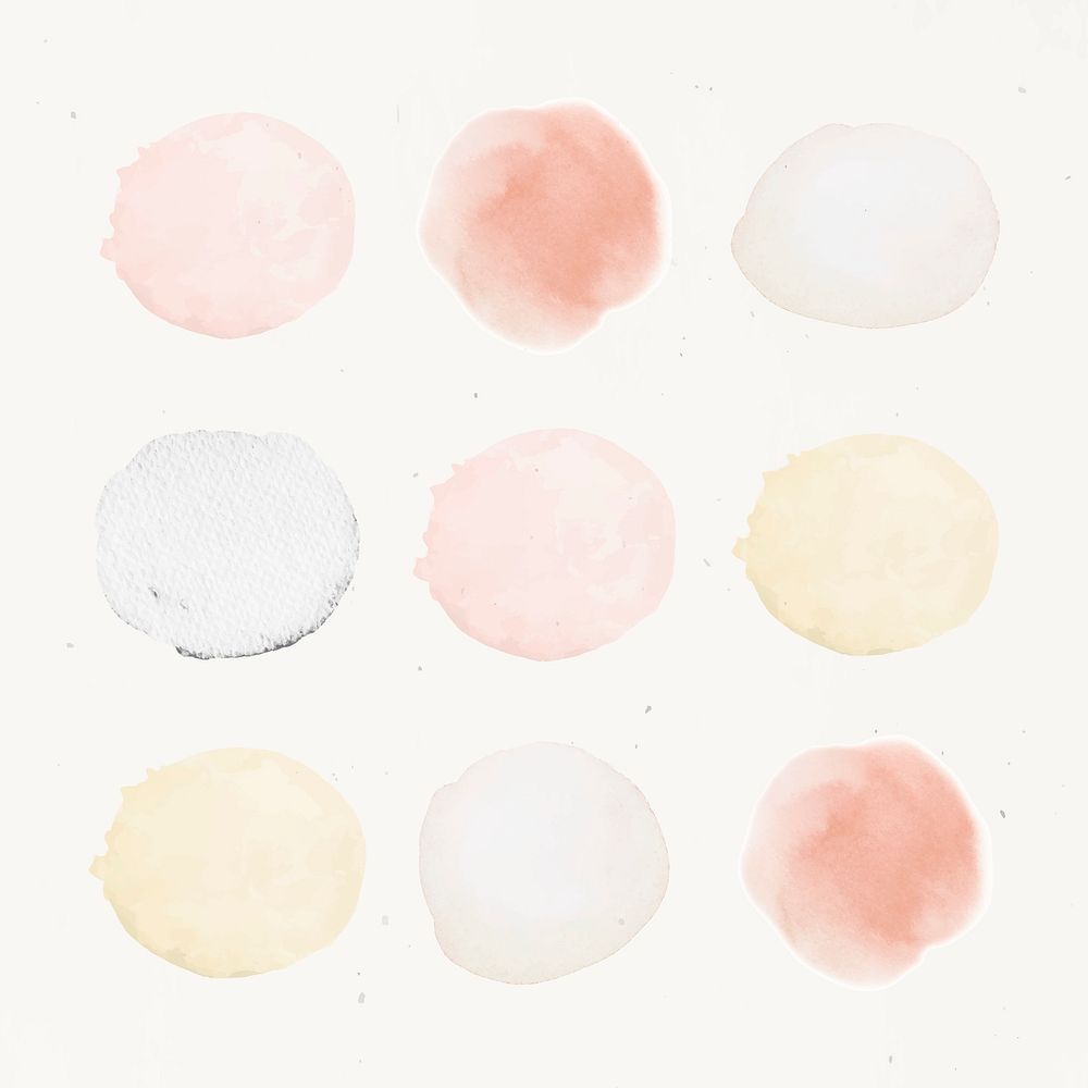 Pastel swatch design element psd watercolor collection