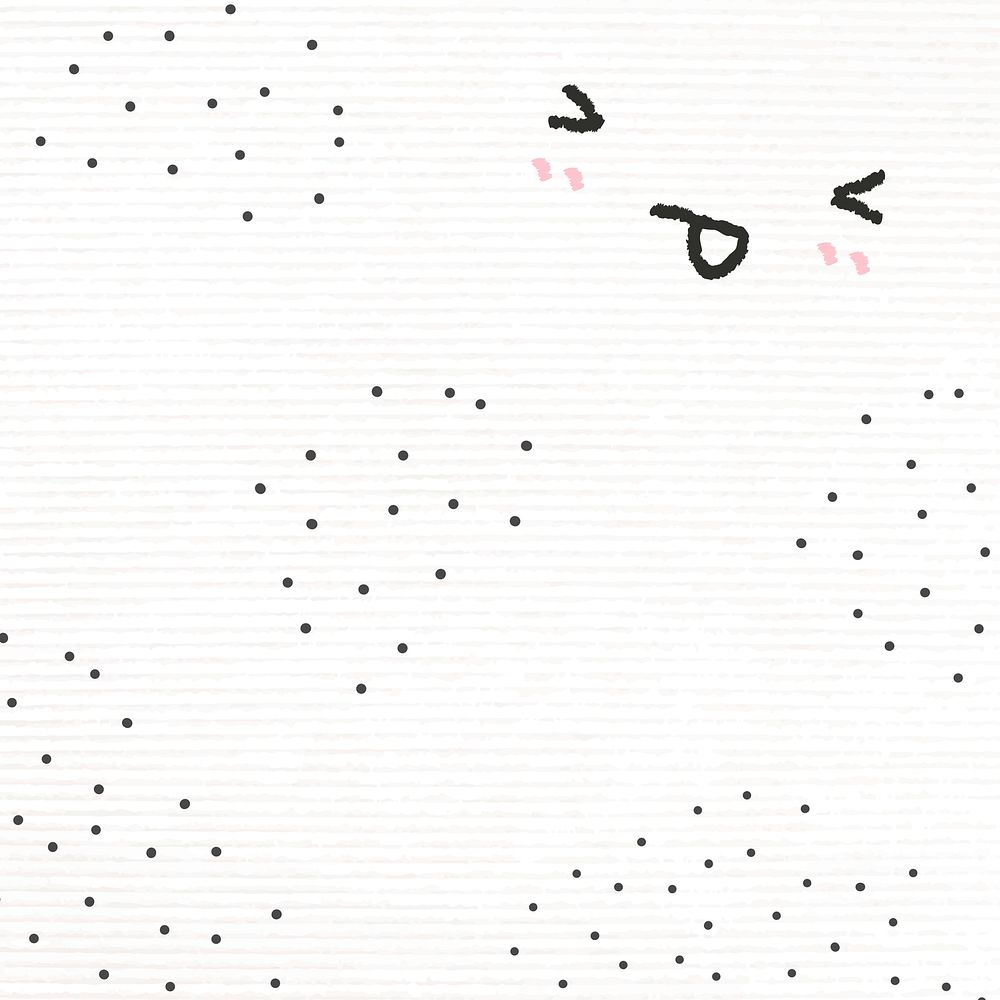 Cute background with emoticon sticking tongue out in doodle style