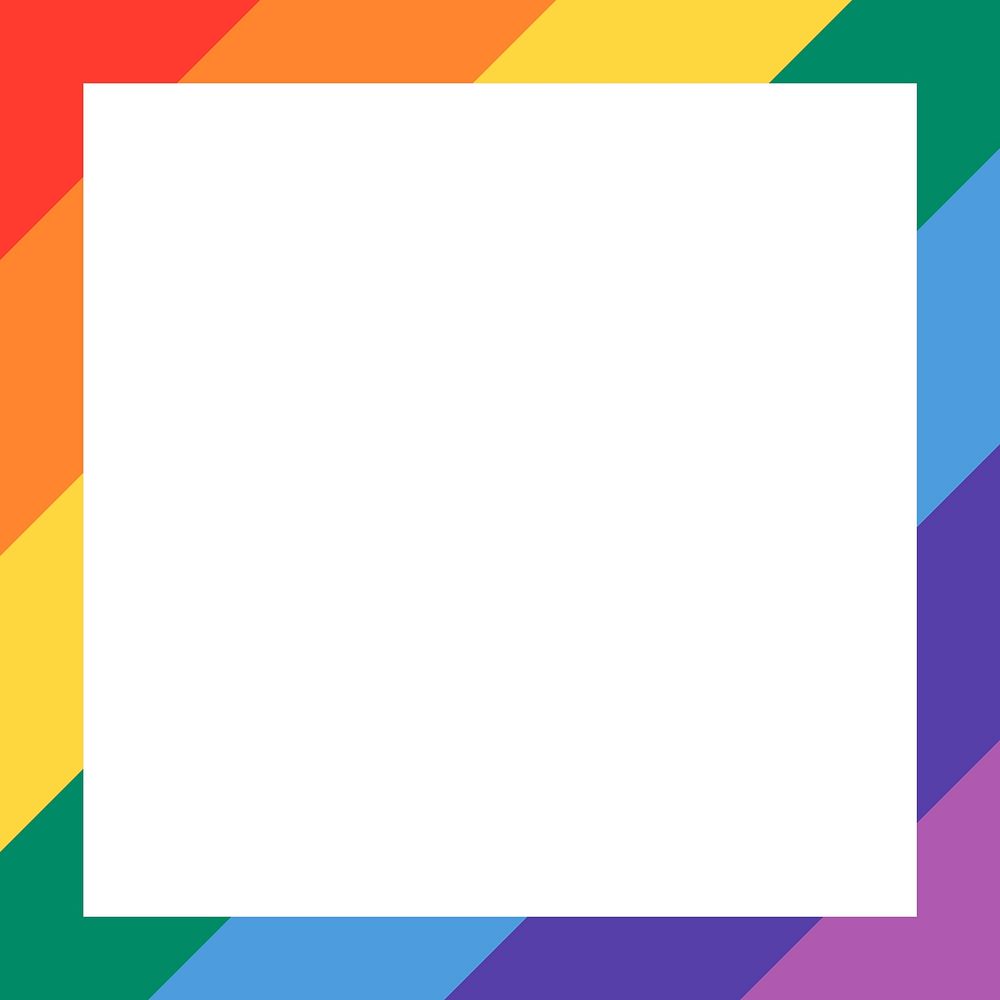 Rainbow frame vector for LGBTQ pride month