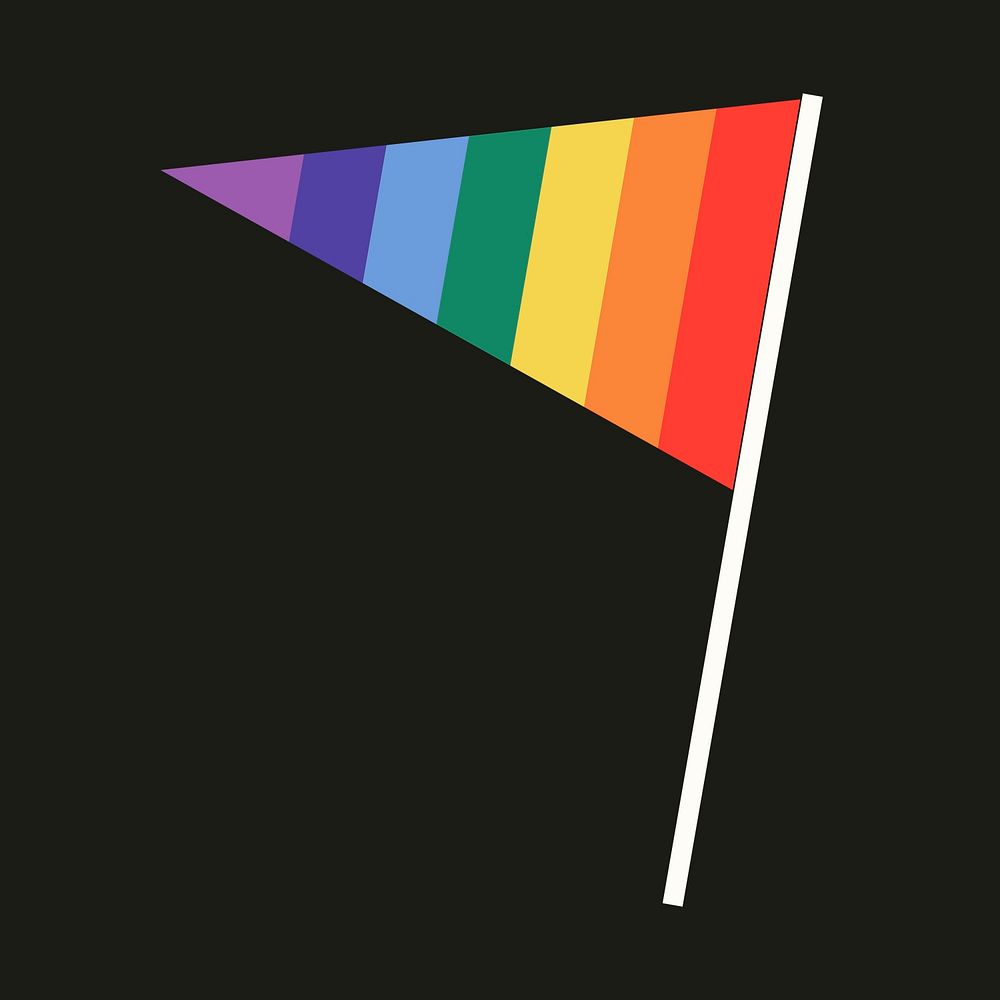 Rainbow flag psd for LGBTQ pride month concept