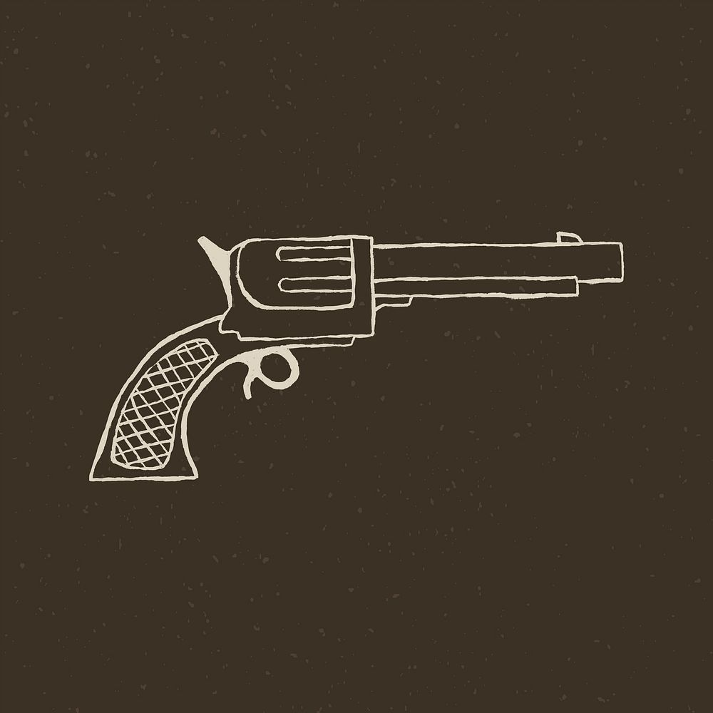 Cowboy gun logo vector logo on dark gray background