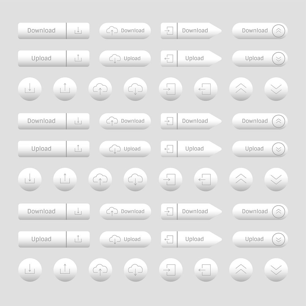 Vector of website data storage icons