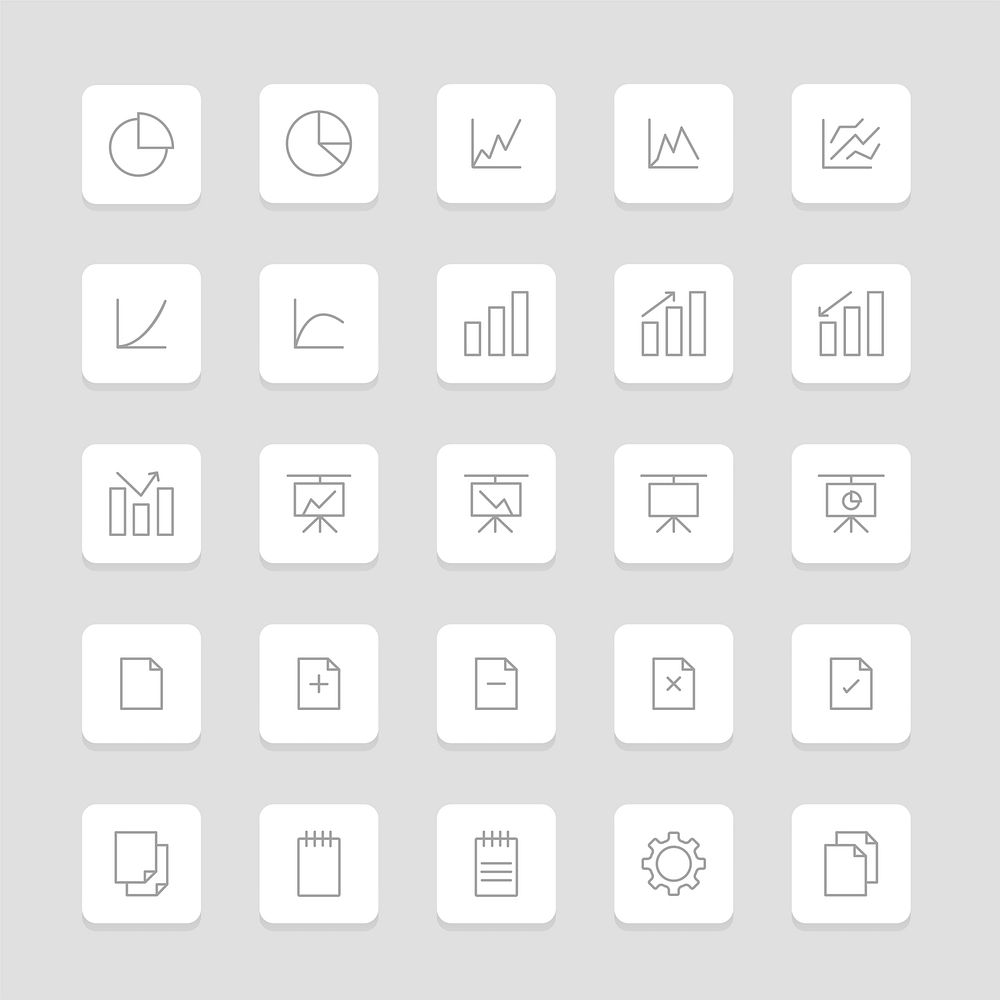 Vector set of business icons