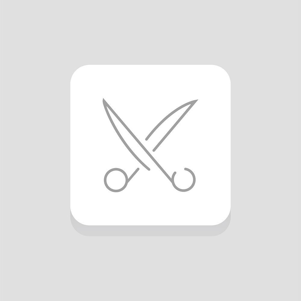Flat illustration of cut icon