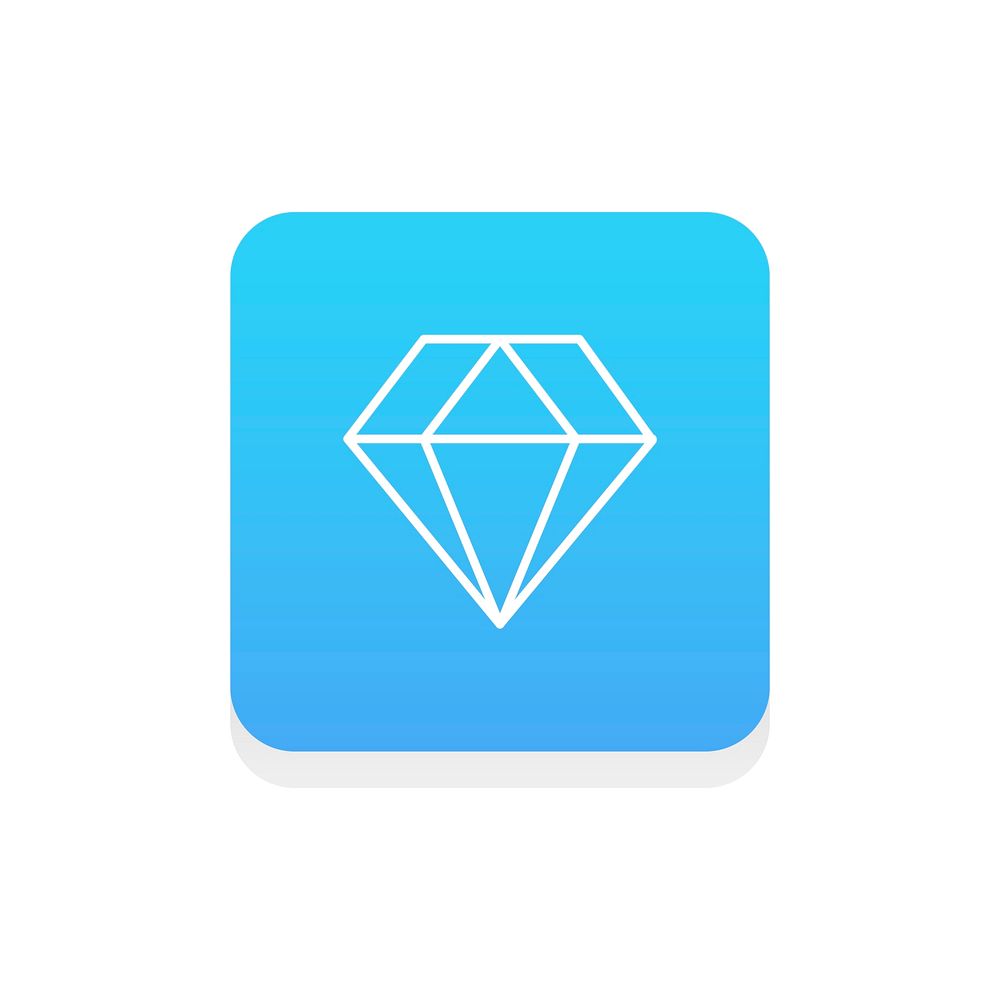 Flat illustration of a diamond icon