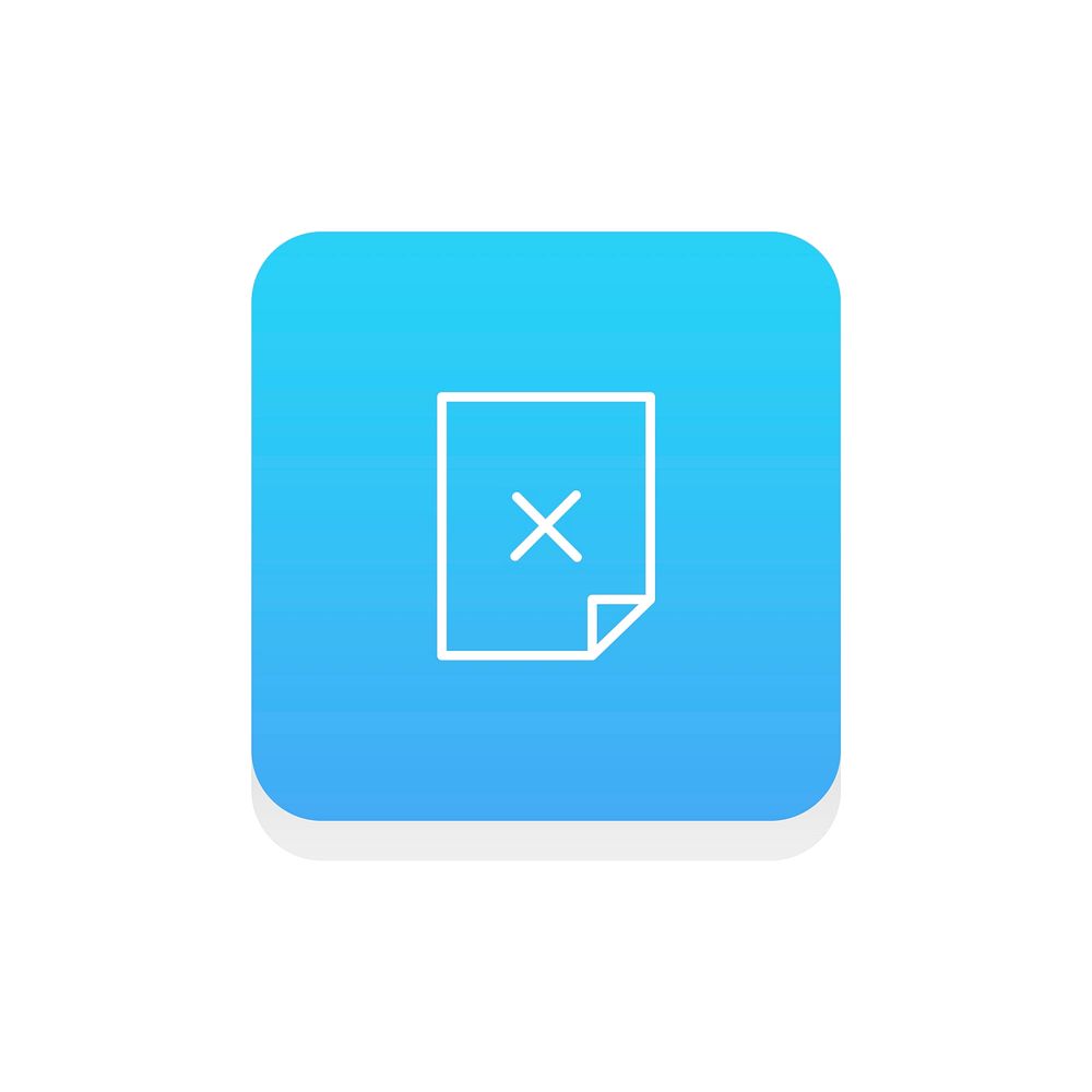 Flat illustration of delete document icon