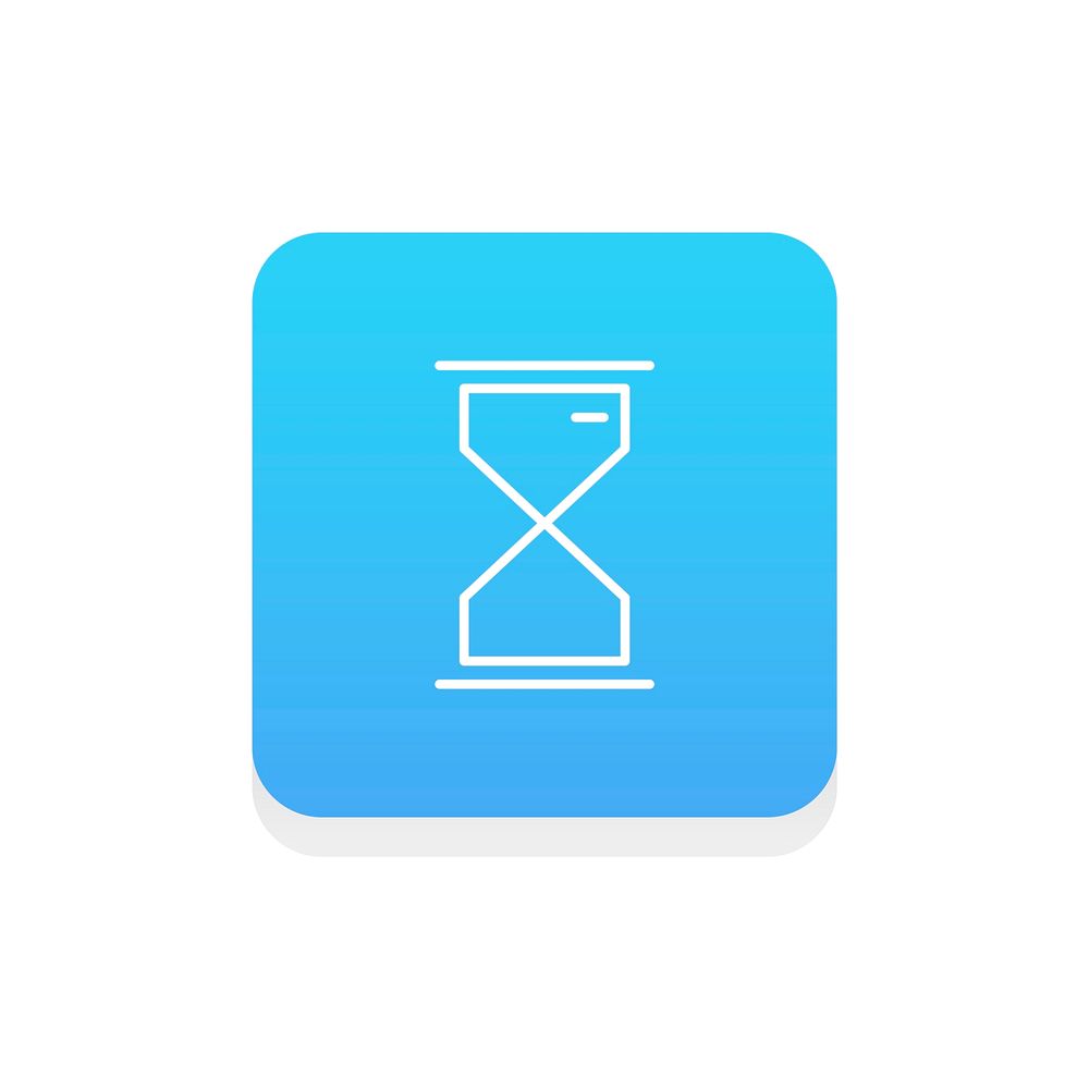 Flat illustration of hourglass icon