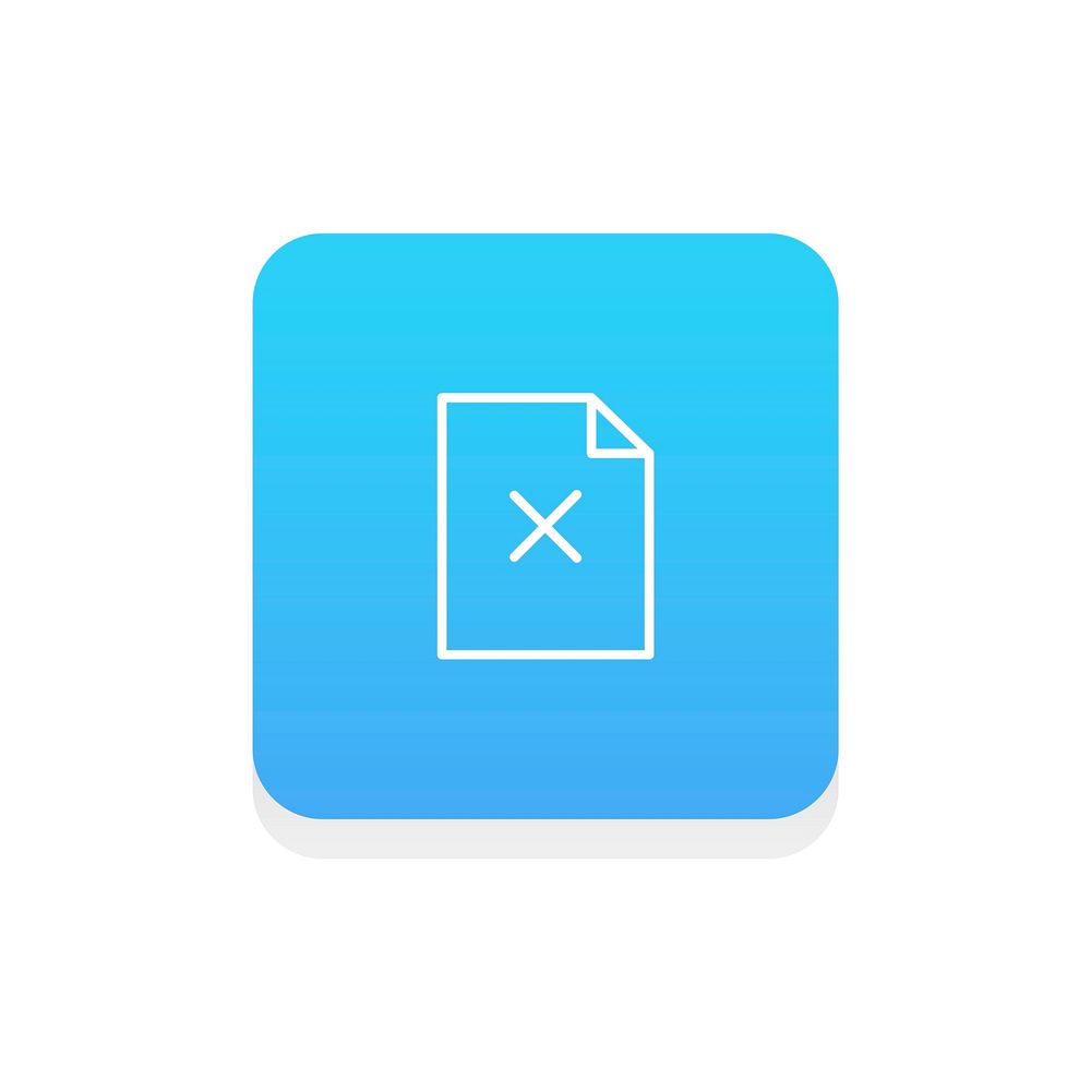 Flat illustration of delete file icon