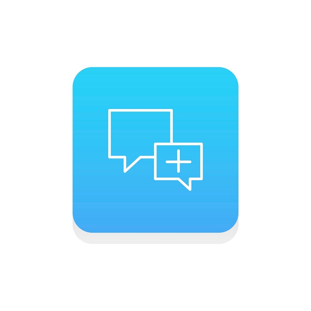 Flat illustration of chat icon