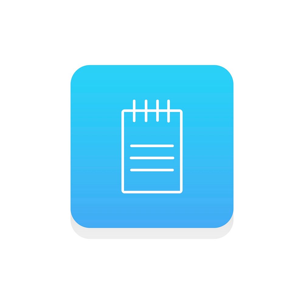 Flat illustration of a notepad