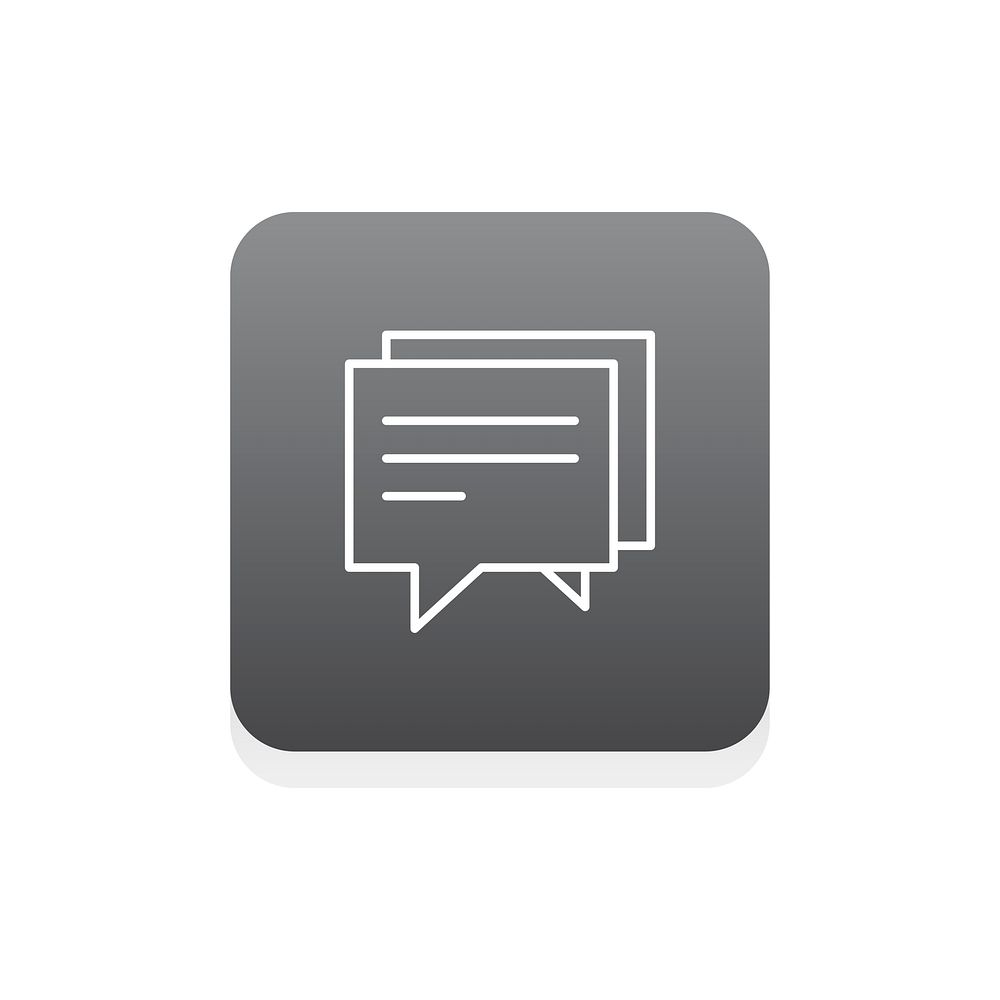 Flat illustration of messages icon