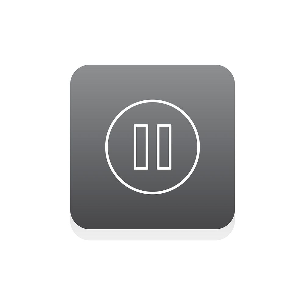 Vector of pause button icon