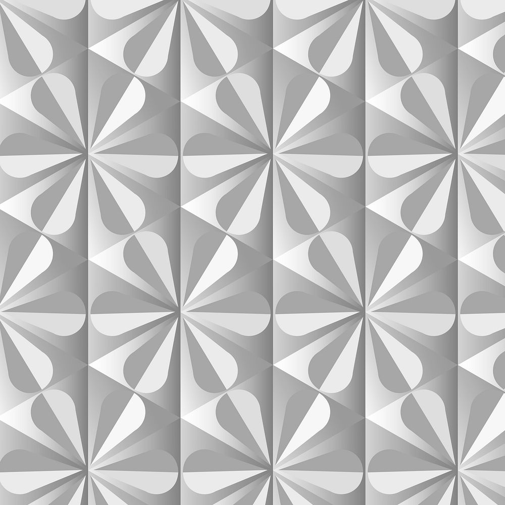 Abstract 3D geometric pattern grey background