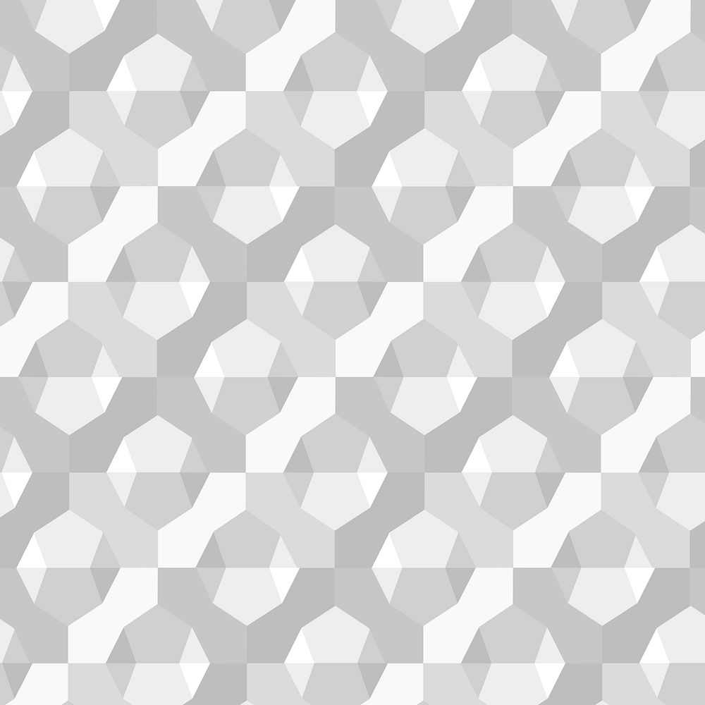 Abstract 3D geometric pattern psd grey background