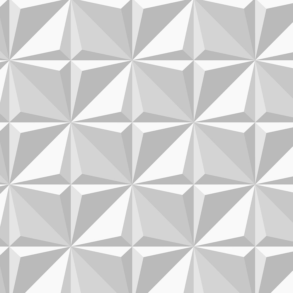Kite 3D geometric pattern psd grey background in modern style