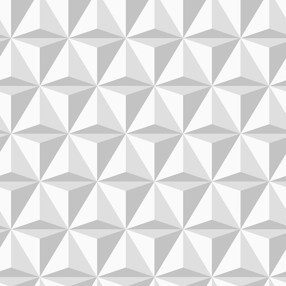 Triangle 3D geometric pattern psd grey background in abstract style