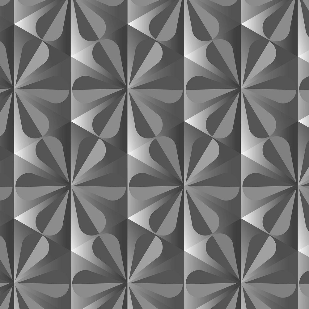 Abstract 3D geometric pattern psd grey background