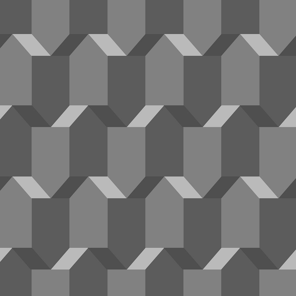 Pentagon 3D geometric pattern psd grey background in abstract style