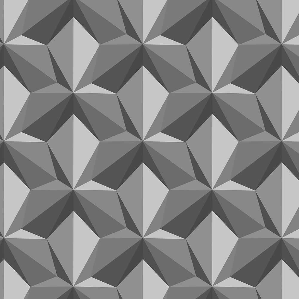 Kite 3D geometric pattern grey background in simple style