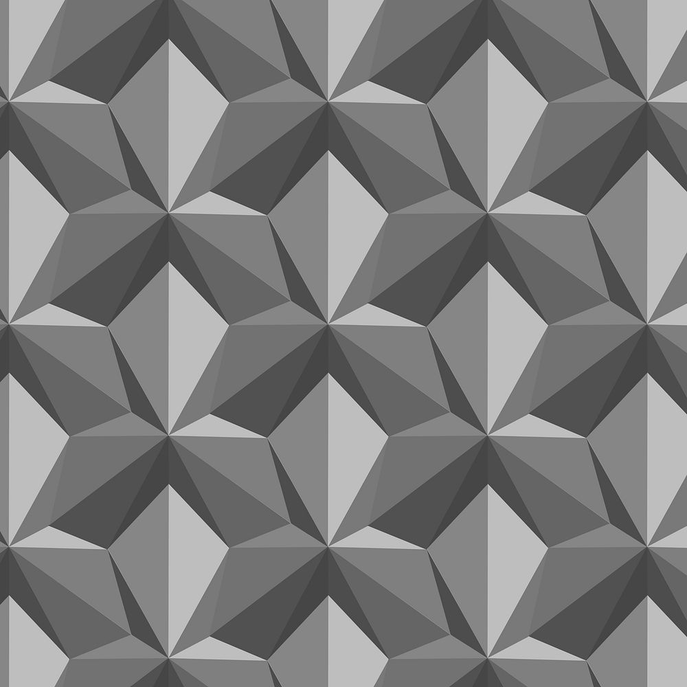Kite 3D geometric pattern psd grey background in modern style
