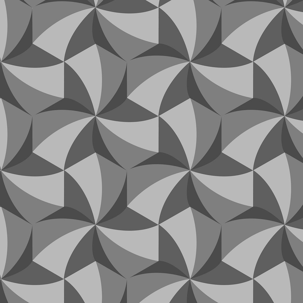 Abstract 3D geometric pattern psd grey background