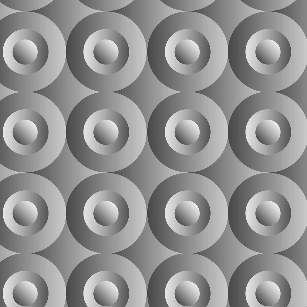 Circle 3D geometric pattern psd grey background in abstract style
