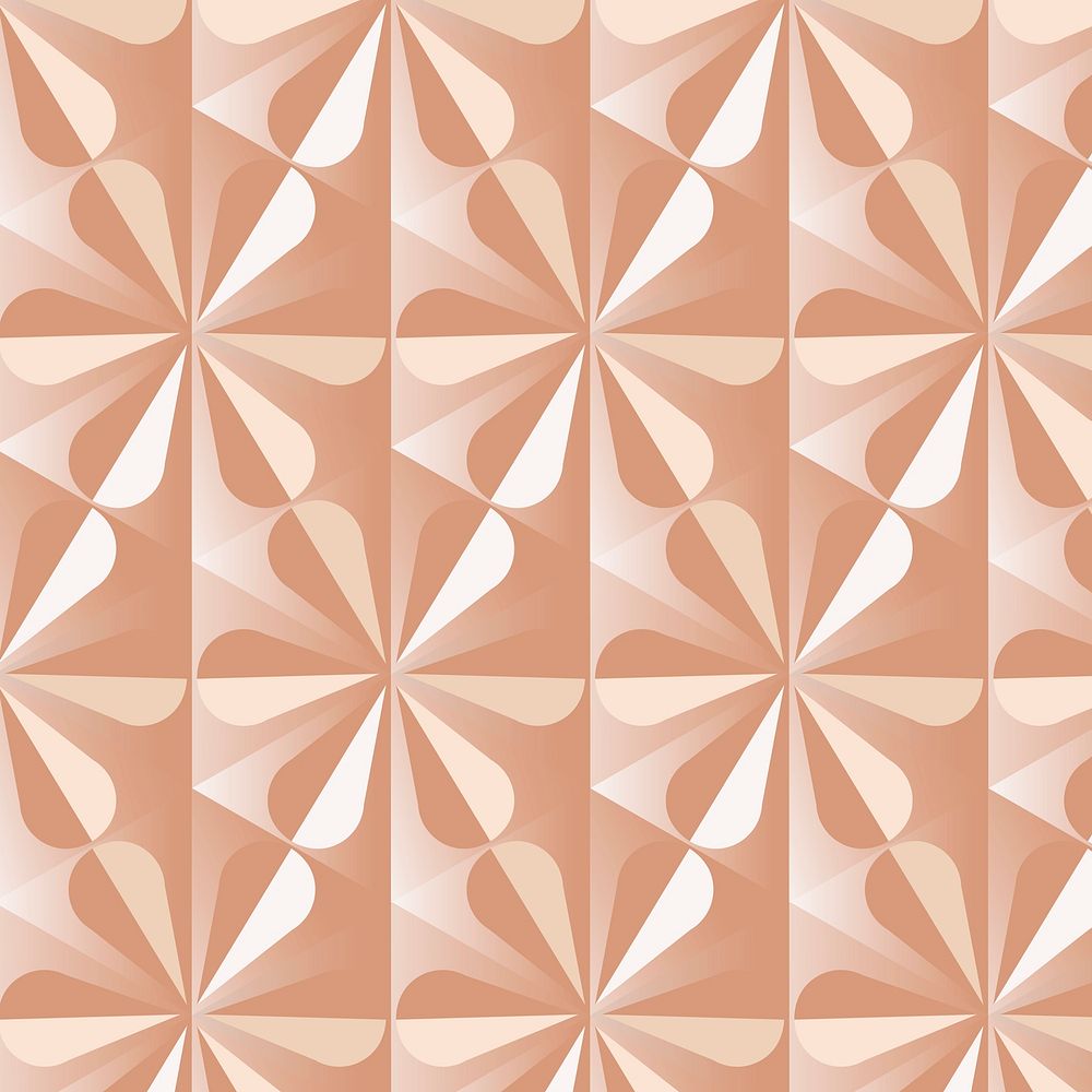 Abstract 3D geometric pattern orange background