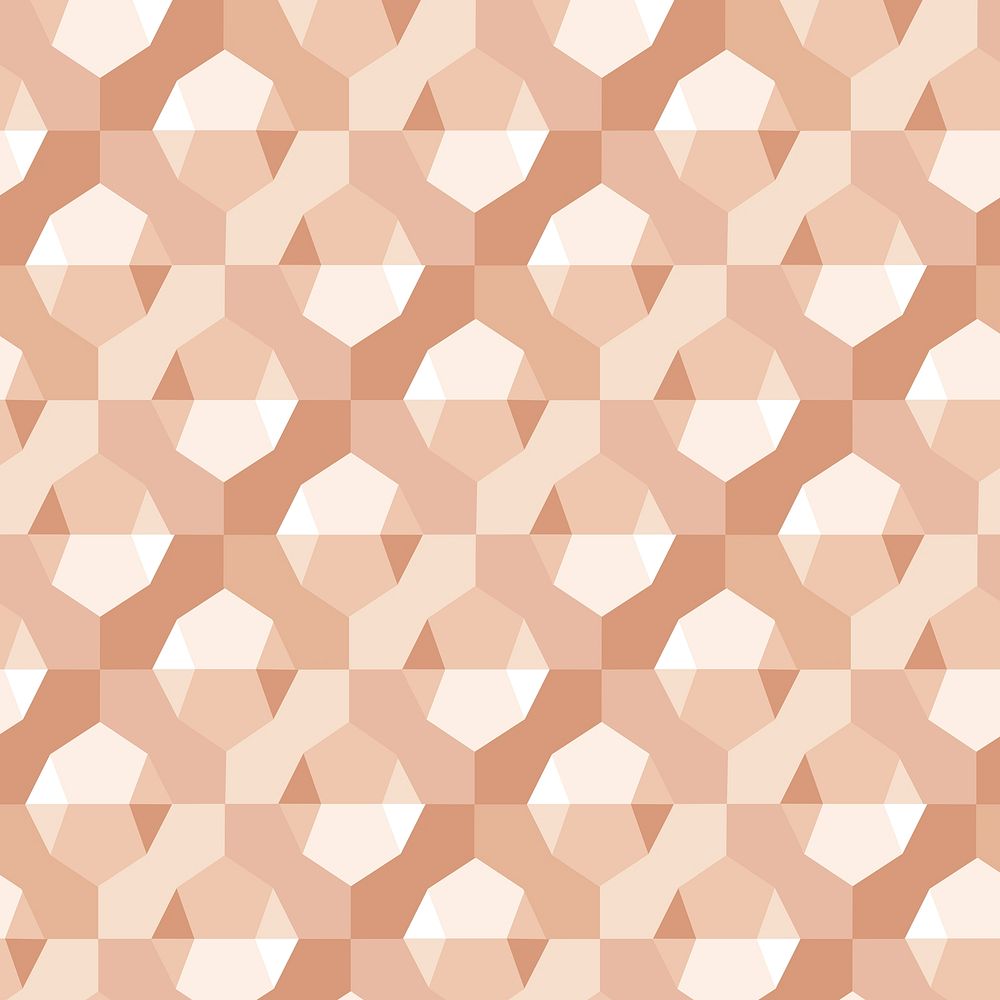 Abstract 3D geometric pattern orange background