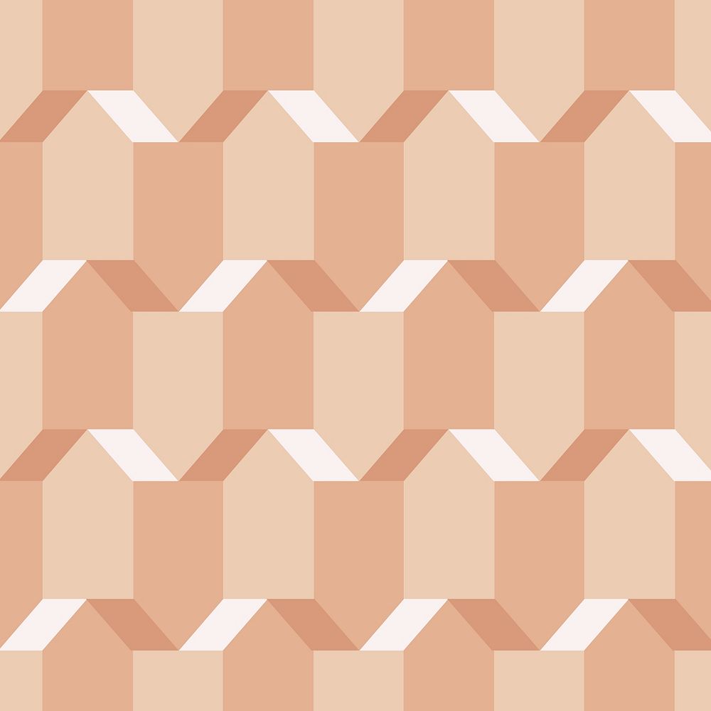 Pentagon 3D geometric pattern psd orange background in abstract style